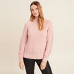Pull manches longues vieux rose femme