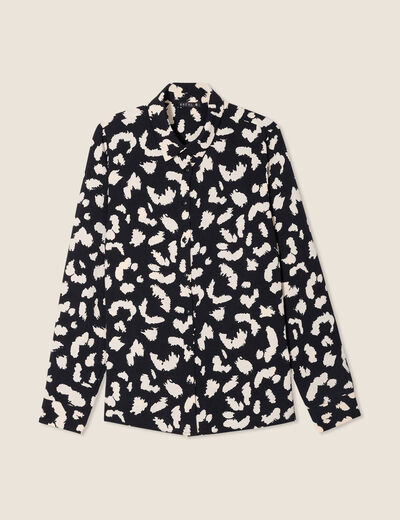 Chemise manches longues noir femme