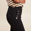 Pantalon bootcut à pont noir femme