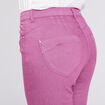 Pantacourt droit taille haute violet femme