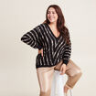 Pull manches longues noir femme