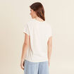 T-shirt manches courtes ecru femme
