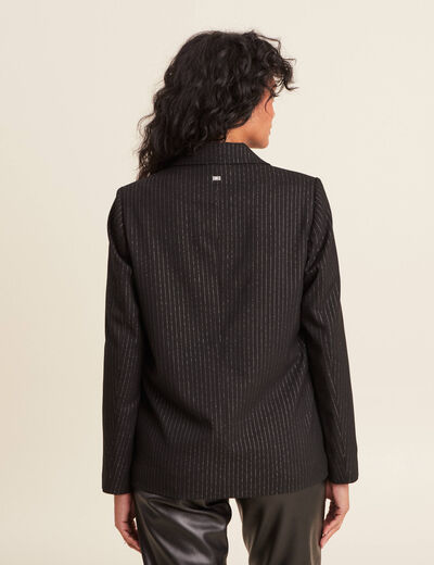 Veste tailleur cintrée noir femme