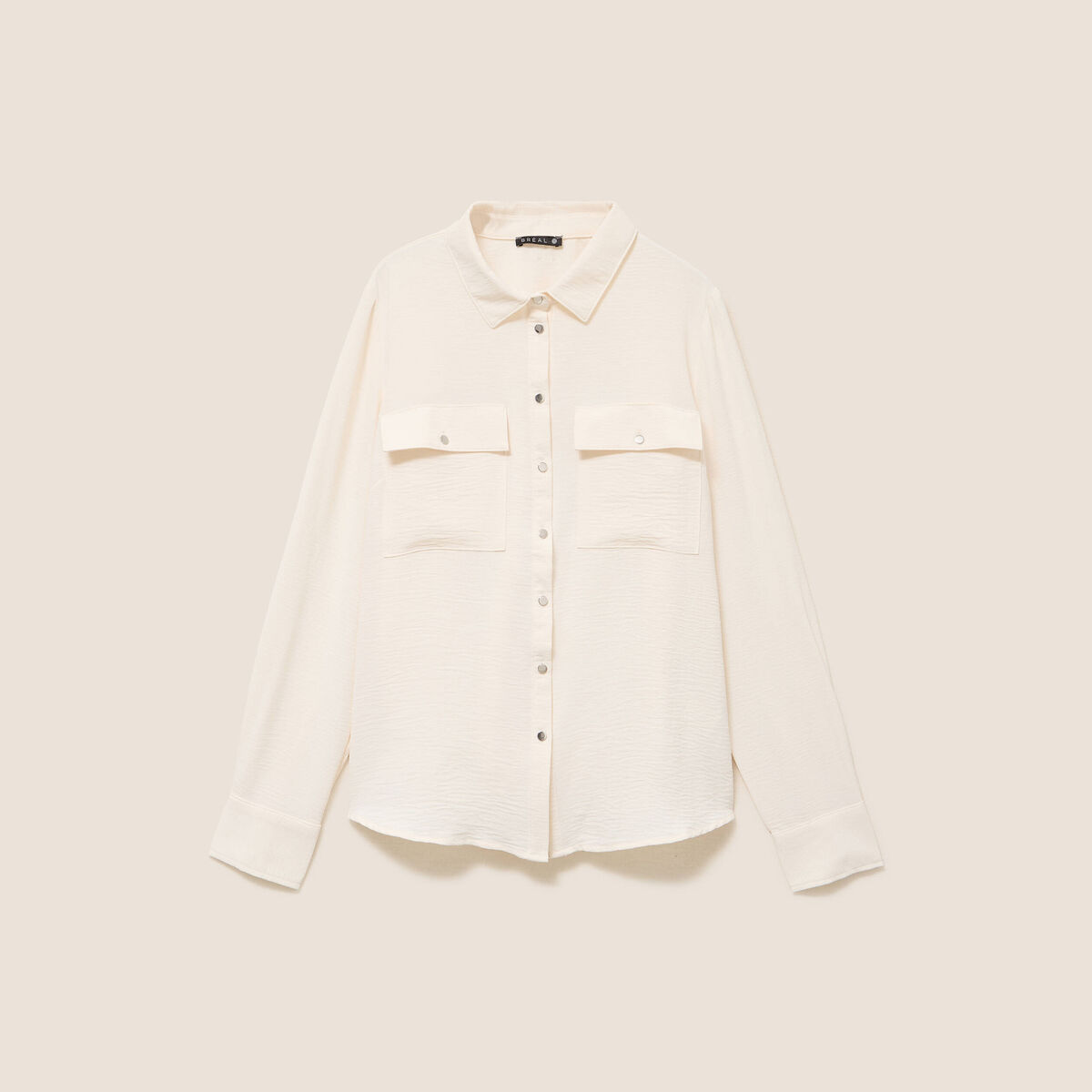 Chemise manches longues ecru femme