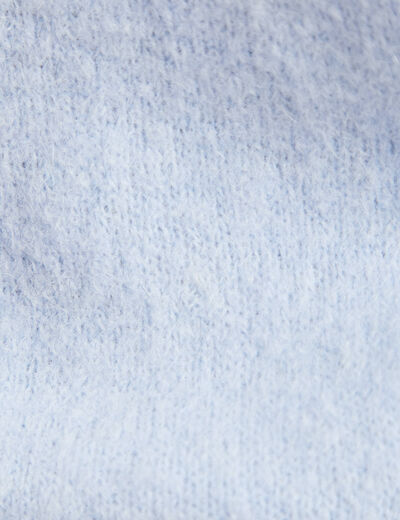 Pull manches longues bleu pastel femme