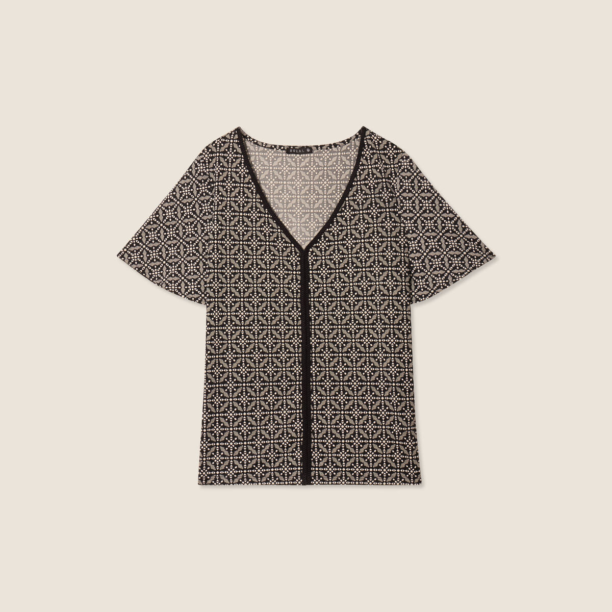 T-shirt manches courtes noir femme