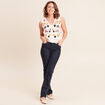 Gilet sans manches blanc femme