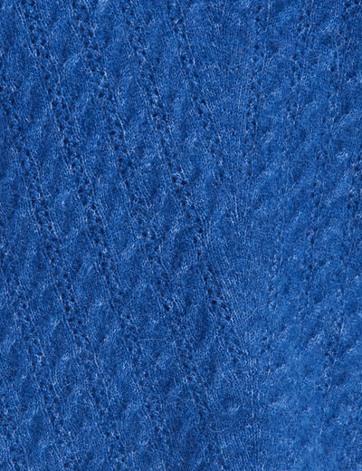 Pull manches longues bleu femme