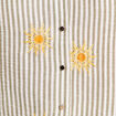 Chemise manches longues brodée jaune femme