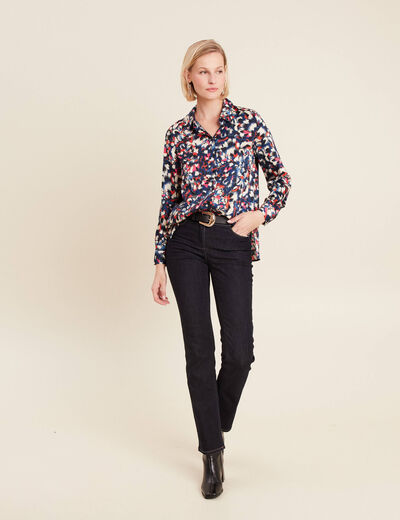 Chemise manches longues noir femme