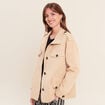 Trench col montant doubl&eacute; beige femme