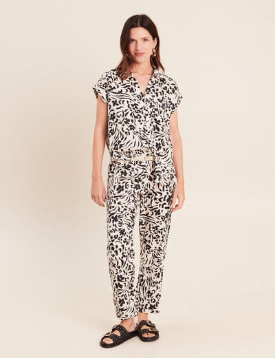 Chemise sans manches blanc femme