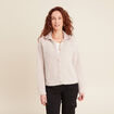 Veste droite manches longues beige femme
