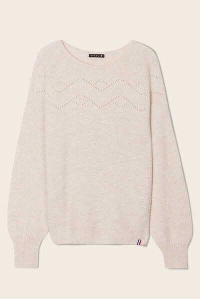 Pull confectionné en France creme femme