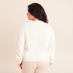 Gilet manches longues ecru femme