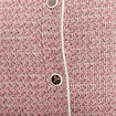 Veste droite boutonnée rose clair femme