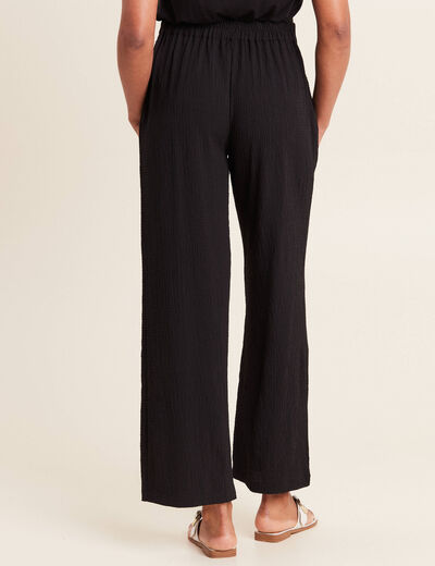 Pantalon flou noir femme