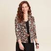 Veste tailleur col châle marron femme