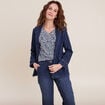 Veste tailleur en jean denim brut femme
