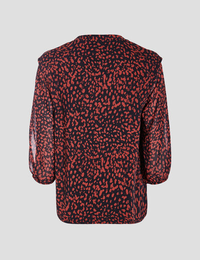T-shirt manches 3/4 noir femme