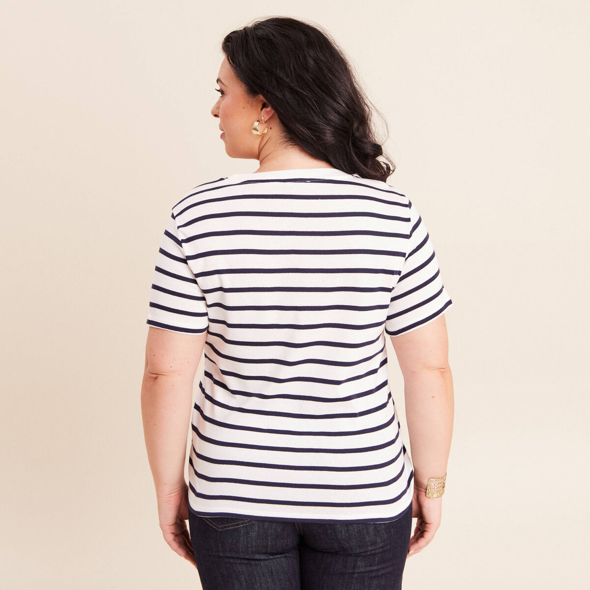 T-shirt manches courtes blanc femme