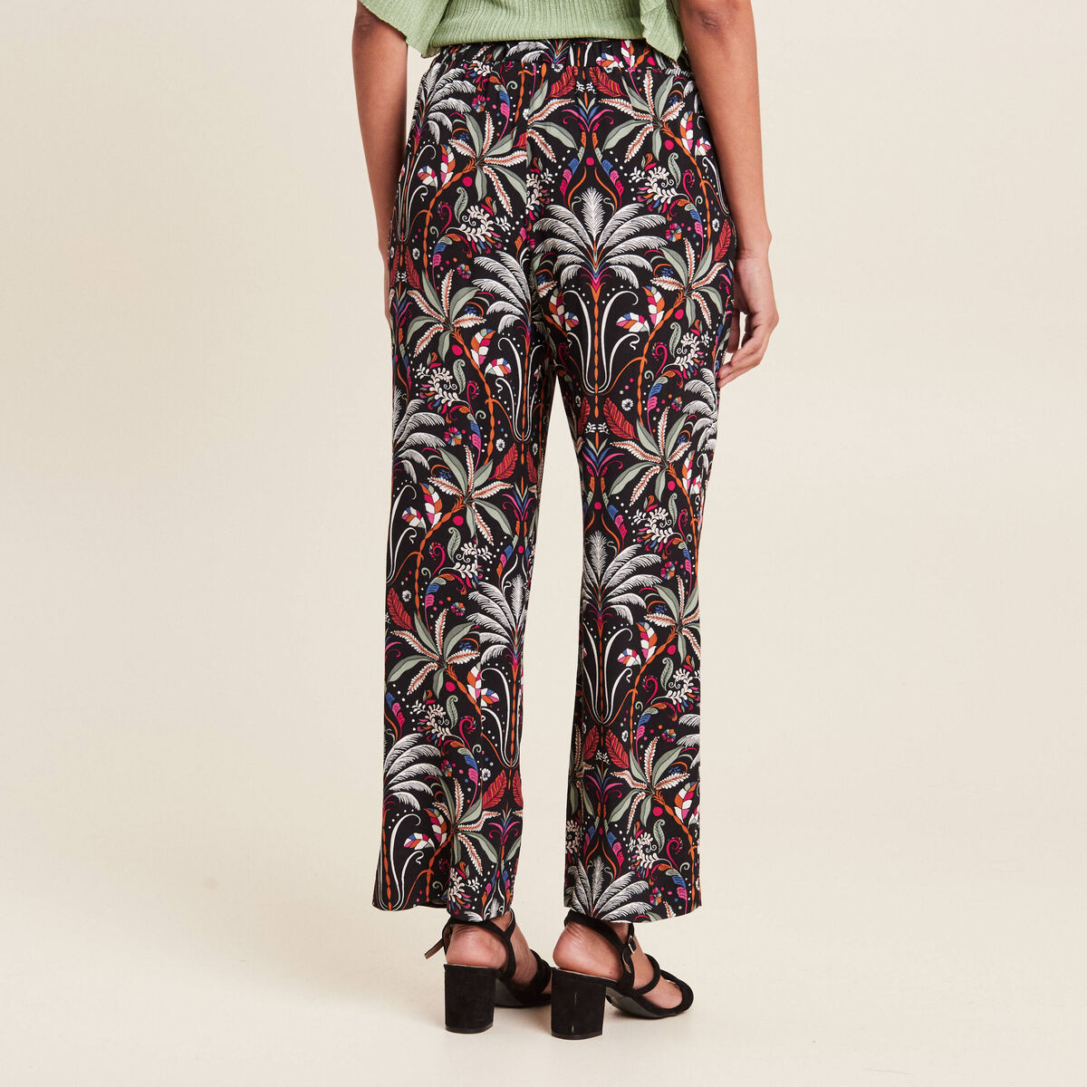 Pantalon flou noir femme