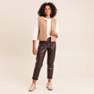 Gilet sans manches marron femme
