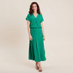 Jupe longue évasée vert émeraude femme