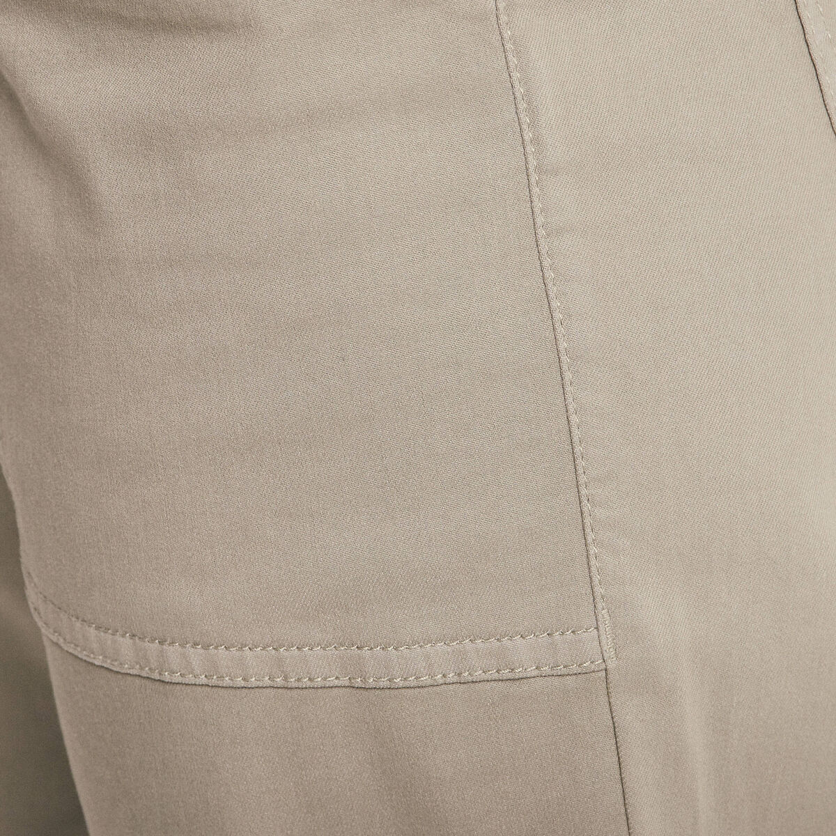 Pantalon coupe droite à coulisse vert clair femme