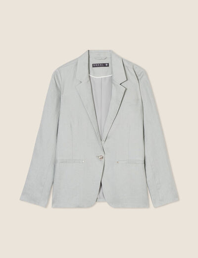 Veste esprit tailleur cintrée vert clair femme