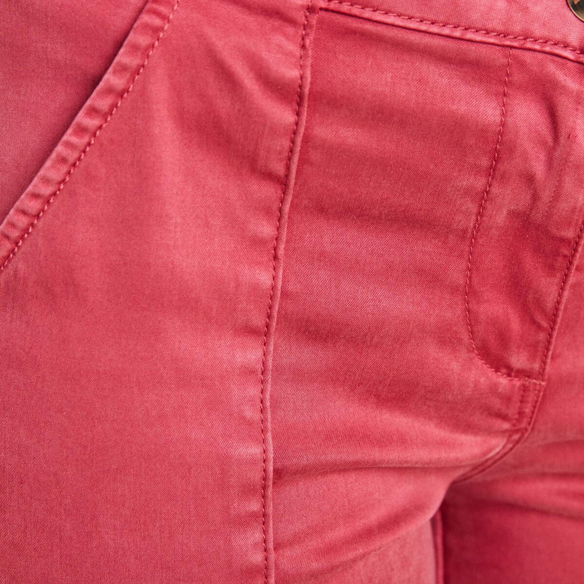 Pantalon ajusté rouge foncé femme