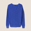 Pull manches longues bleu electrique femme