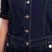 Combinaison pantalon en jean denim brut femme