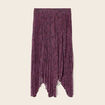 Jupe longue évasée plissée violet femme