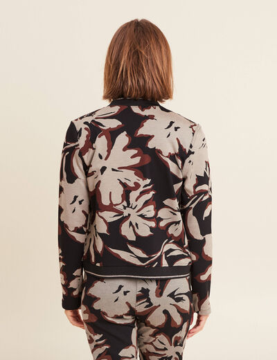 Blouson zippé réversible marron clair femme