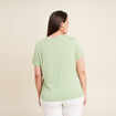 T-shirt manches courtes vert clair femme