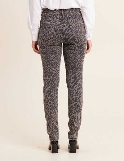 Jean magique ajusté taille standard marron femme