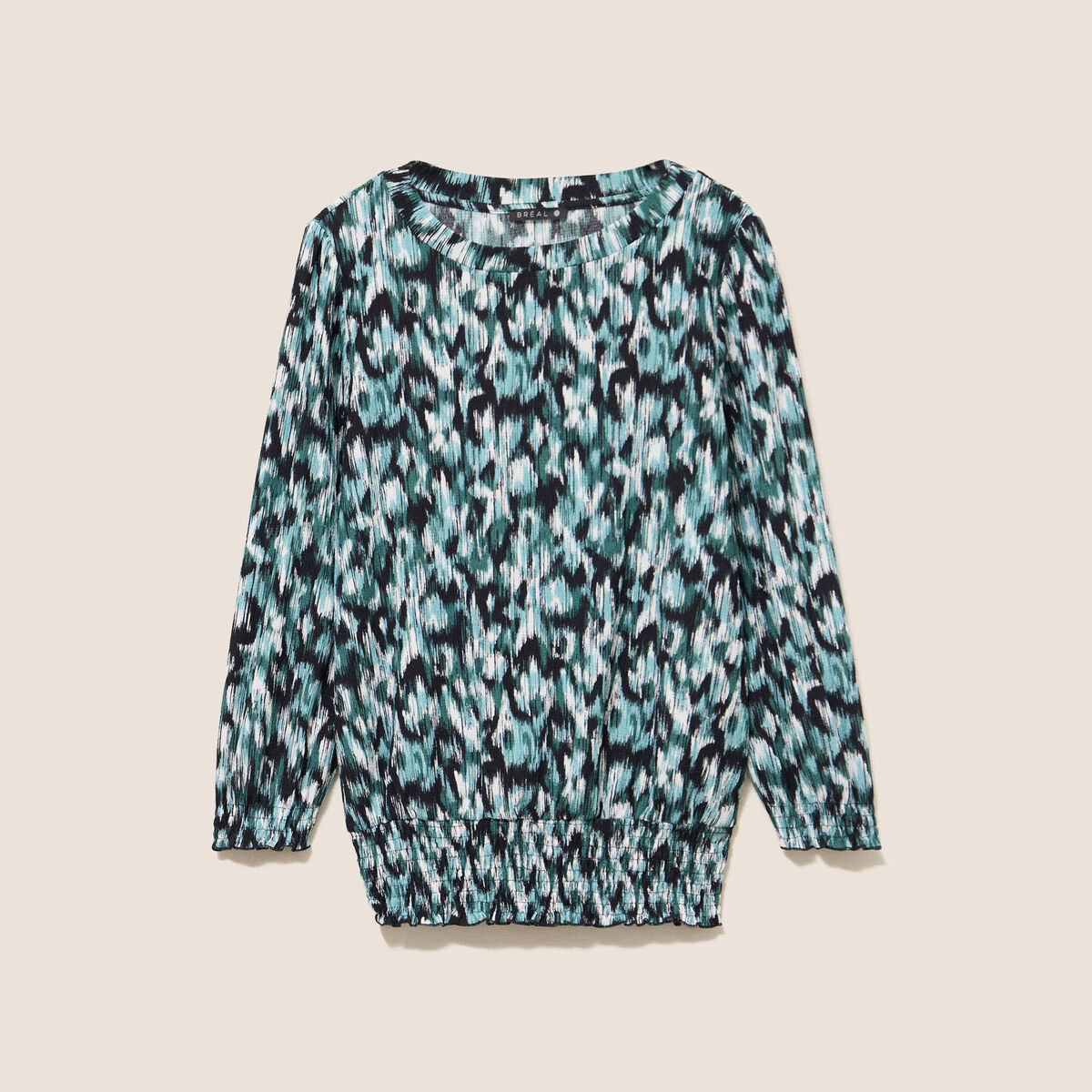 T-shirt manches 3/4 vert femme