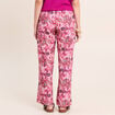 Pantalon large taille haute rose corail femme