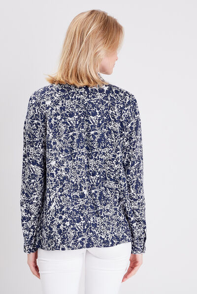 Veste droite boutonnée ecru femme