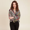 Blouse manches 3/4 vert femme
