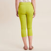 Pantacourt ajust&eacute; taille haute vert anis femme