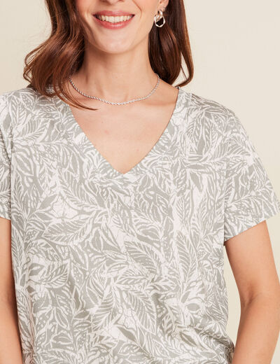 T-shirt manches courtes gris femme