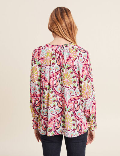 Blouse manches longues blanc femme