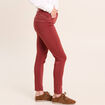 Pantalon coupe ajust&eacute;e taille haute orange fonc&eacute; femme