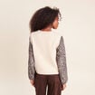 Pull col rond beige femme