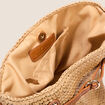 Sac seau paille tressée sable femme