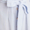 Robe longue droite col chemise bleu femme