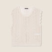 Débardeur macramé ecru femme