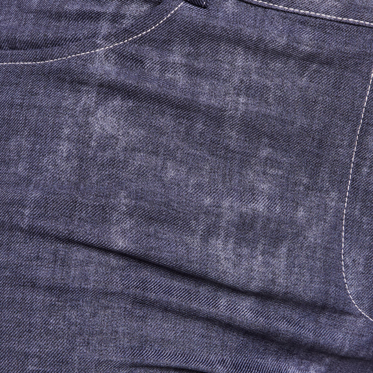 Jean large taille haute 5 poches bleu femme